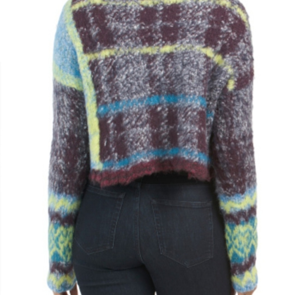 Free People Emerson Plaid Crop Pullover Sweater - Picture 9 of 17